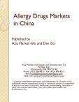 Allergy Drugs Markets in China