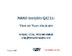 NAND Insights Q3/15: Tale of Two Markets