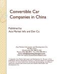 Convertible Car Companies in China