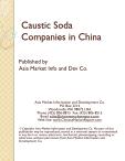 Caustic Soda Companies in China