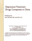 Depression Treatment Drugs Companies in China