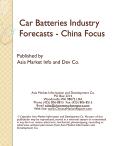 Car Batteries Industry Forecasts - China Focus