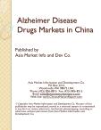 Alzheimer Disease Drugs Markets in China