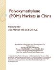 Polyoxymethylene (POM) Markets in China