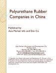 Polyurethane Rubber Companies in China