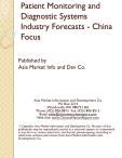 Patient Monitoring and Diagnostic Systems Industry Forecasts - China Focus