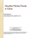 Noodles Market Trends in China