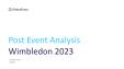 Wimbledon, 2023 - Post Event Analysis