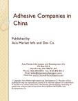 Adhesive Companies in China