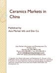 Ceramics Markets in China