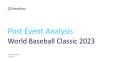 World Baseball Classic, 2023 - Event Analysis