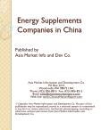 Assessment of PRC's Power Boosting Supplement Enterprises