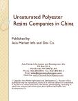 Unsaturated Polyester Resins Companies in China