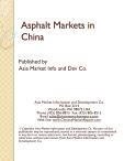 Asphalt Markets in China