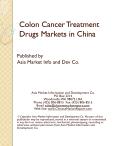 Colon Cancer Treatment Drugs Markets in China