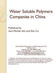 Water Soluble Polymers Companies in China