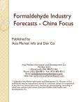 Formaldehyde Industry Forecasts - China Focus