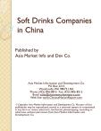 Soft Drinks Companies in China
