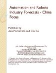 Automation and Robots Industry Forecasts - China Focus