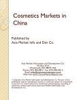 Cosmetics Markets in China