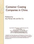 Container Coating Companies in China