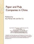 Paper and Pulp Companies in China