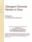 Detergent Chemicals Markets in China
