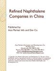 Refined Naphthalene Companies in China